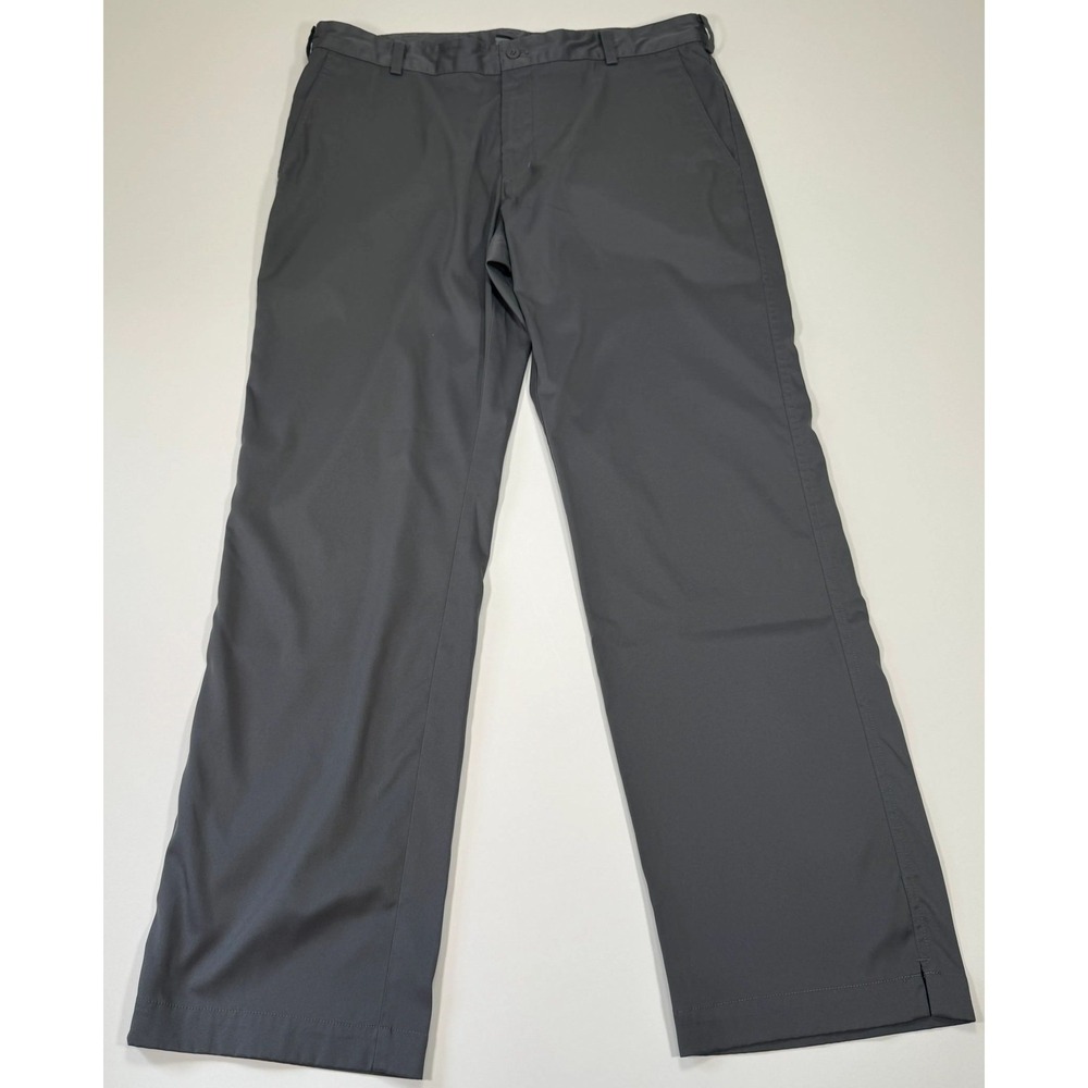 Nike Golf Dri-FIT Pants Mens 36x32 Gray Flat Front Stretch Performance Athletic